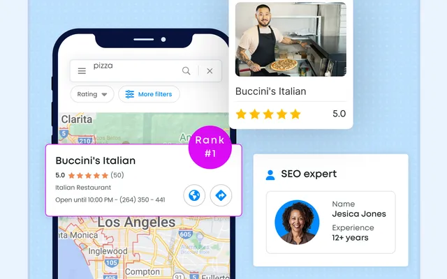 Google profile and review visual for contractors fixing local SEO before ads.